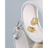 Korean Style U-shaped Design Silver Earrings main image 2