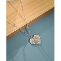 Korean Style Heart-shaped Angel Silver Necklace main image 6