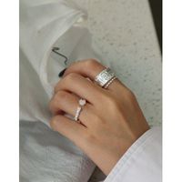 Simple Geometric Opal Stone S925 Sterling Silver Ring main image 4