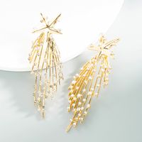 Exaggerated Design Star Meteor Shower Diamond Earrings main image 3