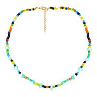 Fashion Irregular Color Beads Turquoise Pendant Necklace main image 6