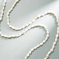 Collier Long Multicouche De Style Ethnique Coquillage Blanc Petite Conque main image 4