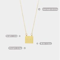 English Letters Lucky Letter Square Brand Necklace Titanium Steel Clavicle Chain main image 5