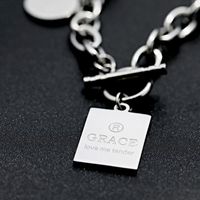 Titanium Steel Necklace Hip-hop Letter Pendant Necklace Jewelry Wholesale main image 3