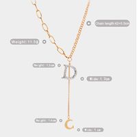 Fashion Letter D Titanium Steel Necklace Metal Chain Clavicle Chain main image 5