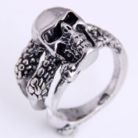 Retro Simple Skull Muli-layer Open Ring main image 3