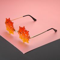 Fashion Snowflake Lens Frameless Sunglasses main image 3