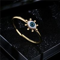 Retro Electroplating 3d Stereo Devil's Eye Open Bracelet main image 3