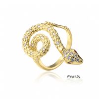 Retro Geometric Snake King Shape Ring main image 5