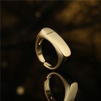 Simple Glossy Geometric Open Ring main image 1