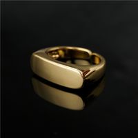 Simple Glossy Geometric Open Ring main image 3