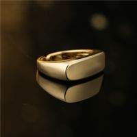 Simple Glossy Geometric Open Ring main image 4