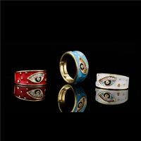 Fashion Color Oil Dripping Devil's Eye Adjustable Ring main image 1