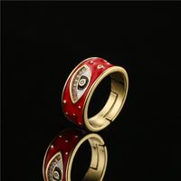 Fashion Color Oil Dripping Devil's Eye Adjustable Ring main image 3