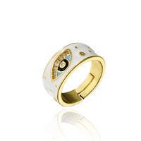 Fashion Color Oil Dripping Devil's Eye Adjustable Ring main image 6