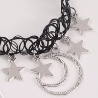 Creative Simple Star Moon Pendant Elastic Necklace main image 5