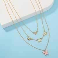 Fashion Butterfly Tassel Multi-layered Necklace main image 1
