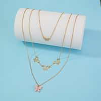 Fashion Butterfly Tassel Multi-layered Necklace main image 4