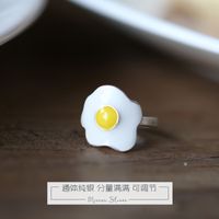 Bague Ouverte En Forme D&#39;œuf Poché En Corée main image 4