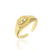 Fashion Eye Shape Copper Opening Ring sku image 1