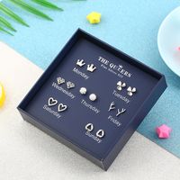 Korean Style Geometric Small Earrings Set sku image 6