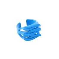 Simple Geometric Candy Color Opening Ring Combination Set sku image 4