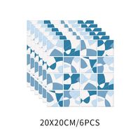 Retro Blue Pattern Lattice Tile Renovation Stickers sku image 1