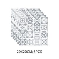 Retro Grey Geometric Pattern Lattice Tile Renovation Stickers sku image 1