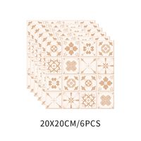 Ethnic Geometric Yellow Pattern Lattice Tile Renovation Stickers sku image 1