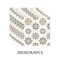 Ethnic Kaleidoscope Flower Pattern Lattice Tile Renovation Stickers sku image 1