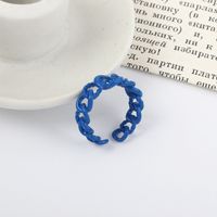 Simple Geometric Candy Color Opening Ring Combination Set main image 3