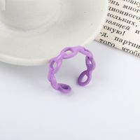 Simple Geometric Candy Color Opening Ring Combination Set main image 4