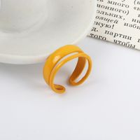 Simple Geometric Candy Color Opening Ring Combination Set main image 5