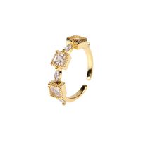 Retro Fashion Diamond C-shaped Ring main image 5