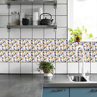 Korean Contrast Color Pattern Lattice Tile Renovation Stickers main image 5