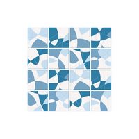 Retro Blue Pattern Lattice Tile Renovation Stickers main image 6