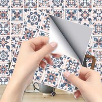 Bohemia Contrast Color  Pattern Lattice Tile Decoration Wall Stickers main image 5