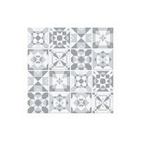 Retro Grey Geometric Pattern Lattice Tile Renovation Stickers main image 6
