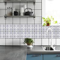 Cz41 Blue Pattern Tile Refurbishing Sticker Kitchen Bathroom And Dormitory Dining Room Wall Floor Decorative Wall Sticker main image 1