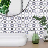 Cz41 Blue Pattern Tile Refurbishing Sticker Kitchen Bathroom And Dormitory Dining Room Wall Floor Decorative Wall Sticker main image 3