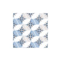 Retro Blauer Blumenmuster-keramikfliesen-renovierungsaufkleber main image 6