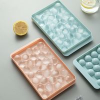 Fashion Round Ice Tray With Lid Plastic Ice Cube Mold main image 5