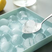 Fashion Round Ice Tray With Lid Plastic Ice Cube Mold main image 2