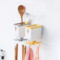 Simple Kitchen With Storage Compartment Punch-free Rotating Hook main image 6