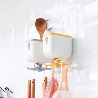 Simple Kitchen With Storage Compartment Punch-free Rotating Hook main image 5