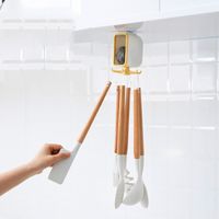 Simple Kitchen With Storage Compartment Punch-free Rotating Hook main image 3