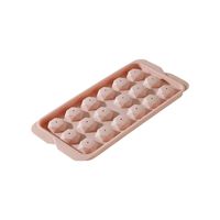 Fashion Round Ice Tray With Lid Plastic Ice Cube Mold sku image 4