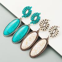 Simple Turquoise Drop Earrings Wholesale main image 3