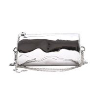 Fashion Patent Leather Glossy Messenger Cylinder Bag main image 6