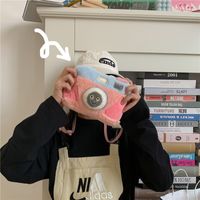 New Funny Camera Styling Plush One-shoulder Messenger Bag main image 3